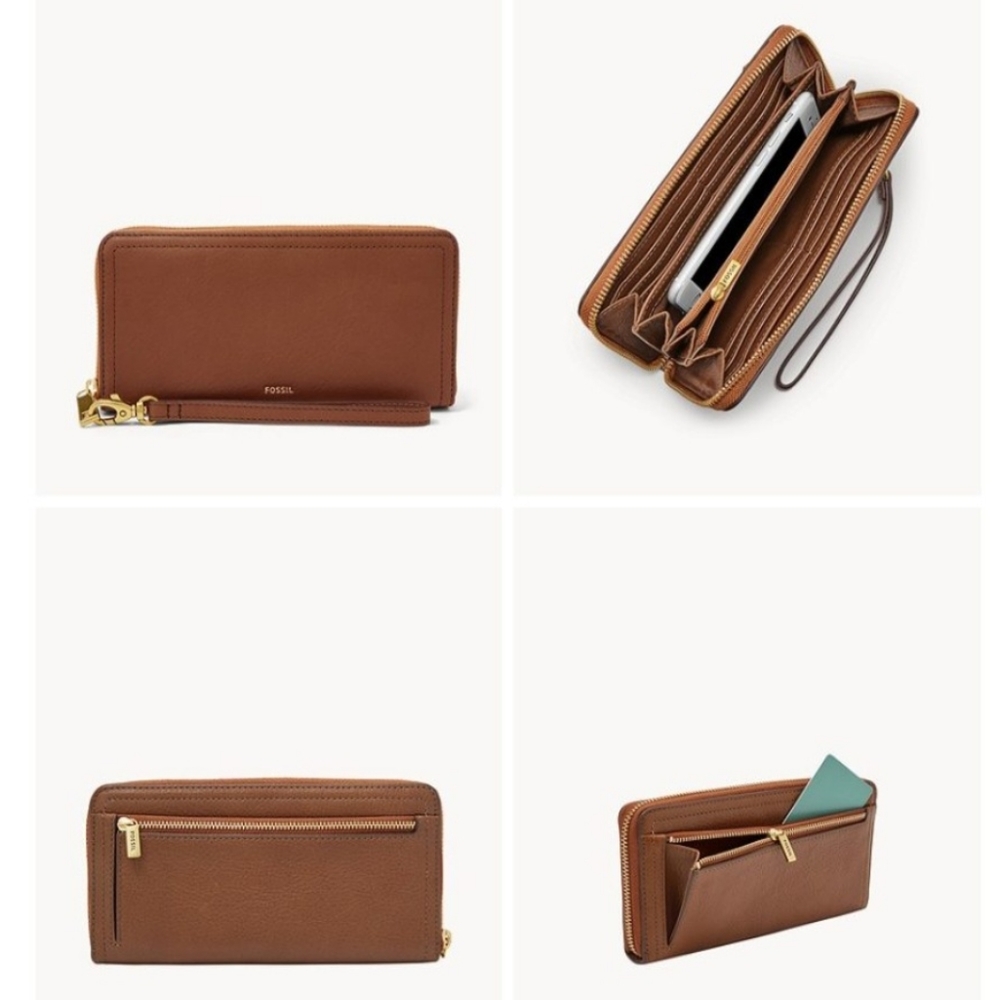 Fossil Zip Around Clutch